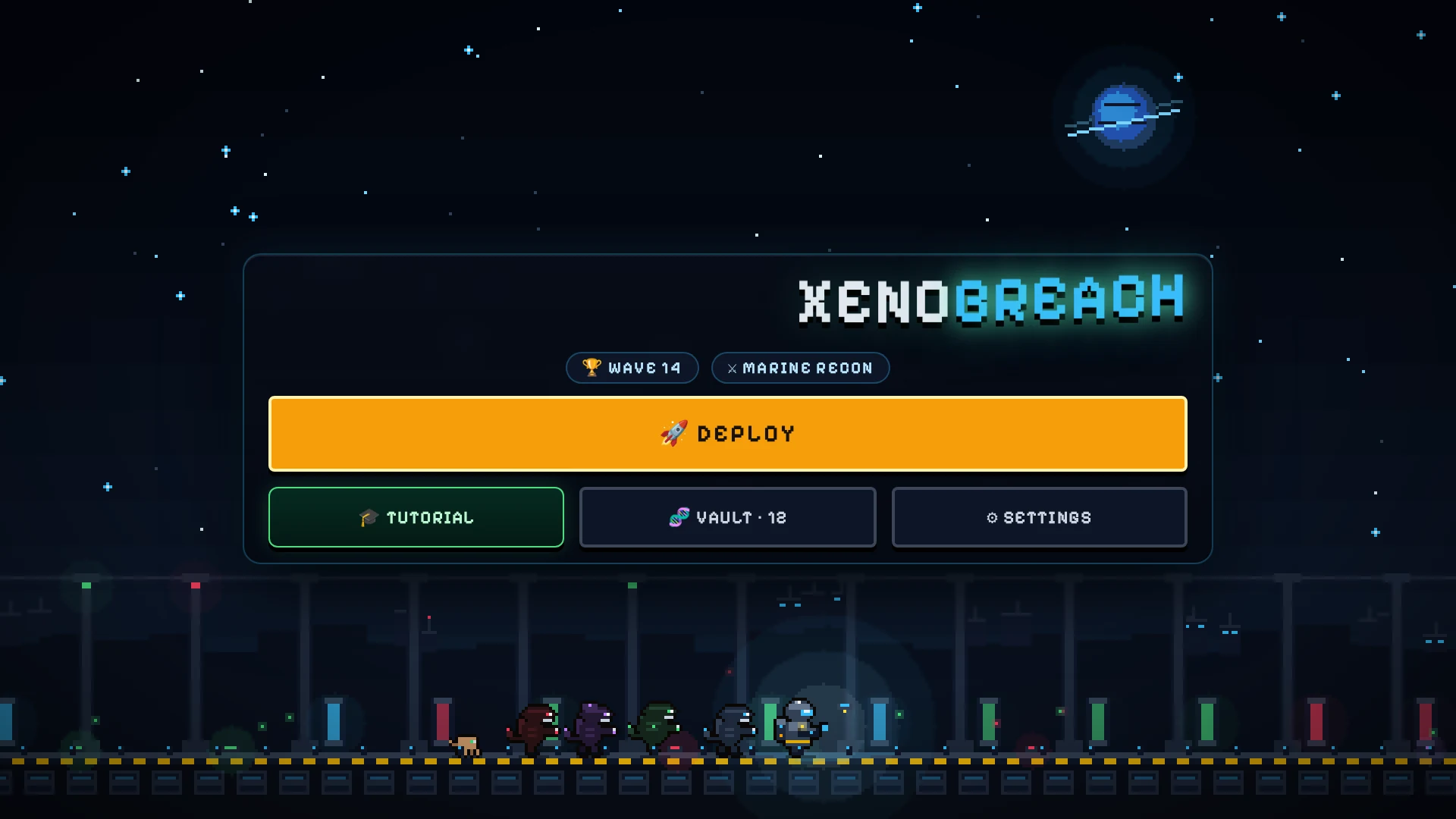 XENO // BREACH screenshot: The title screen